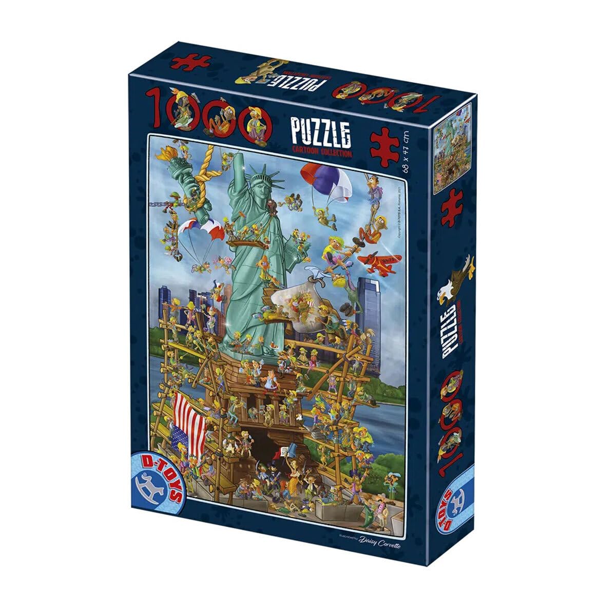 

1000-piece jigsaw puzzle by D-Toys, 61218-CC13, Cartoon Collection: New York, 47 x 68 cm