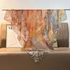 French retro ethnic style 111 imitation silk scarf large square scarf with shawl beach towel for women in spring and autumn