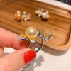 Simple Australian Fritillary Pearl Open Ring Women's Fashion Color Treasure Vintage Ring Jewelry