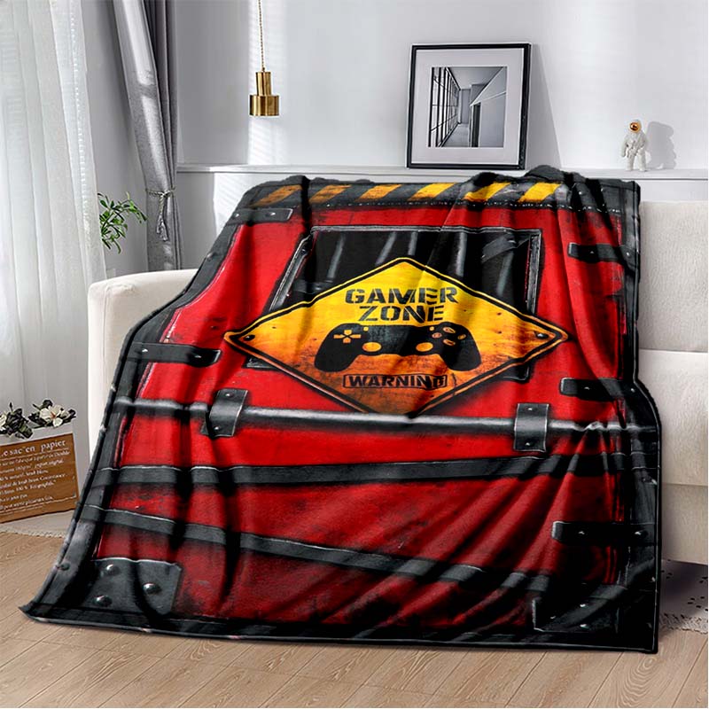 Gaming Flannel Blanket Gamer Gamepad Throw Blanket 3D Print Ultra Soft Home Decor Comfortable Bedding For Sofa Bed Couch Travel