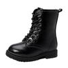 Girls Boots Short Booties Side Zipper Soft Bottom Leather Dress Riding Boot For Kids