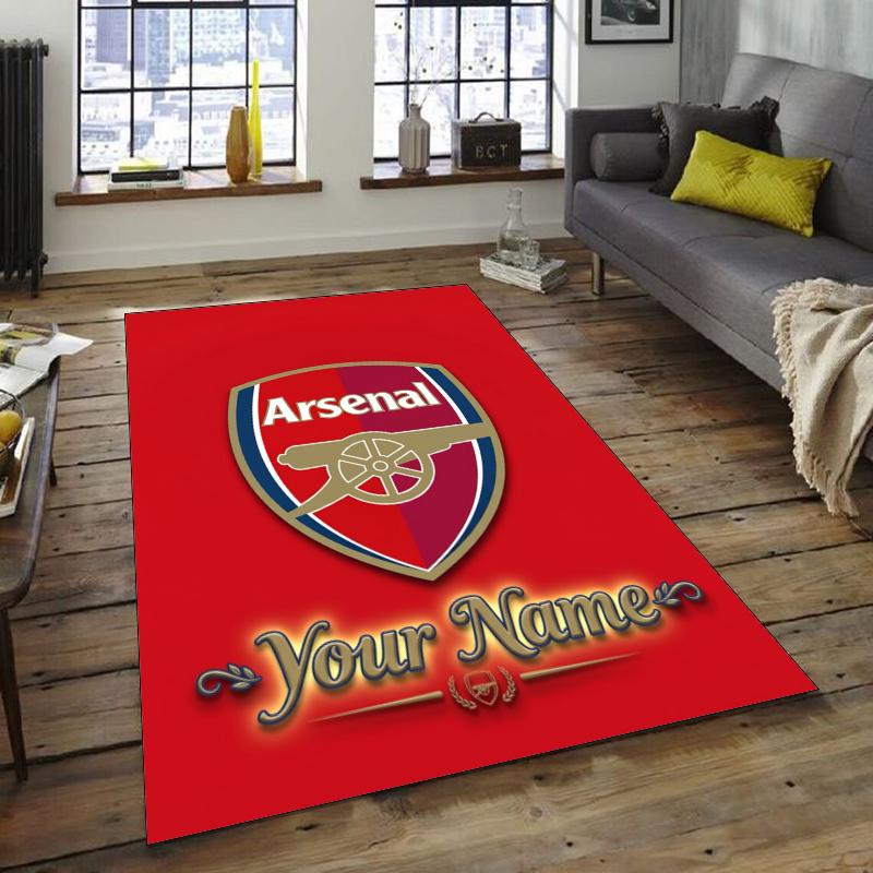 A-Arsenal Design Area Rug Personalized Name- Non-Slip, Soft & Cozy Floor Mat for Living Room, Office - Indoor/Outdoor Carpet