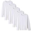 [NCFBAG] Herr långärmade t-shirts, 100% bomull, 3-pack eller 5-pack, Undertröjor, Enfärgade, Antibakteriella och luktavvisande, Fukttransporterande, Qui