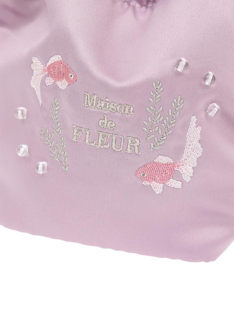 De Apparel Goldfish Drawstring Bag for Lavender [Maison Fleur] Women,