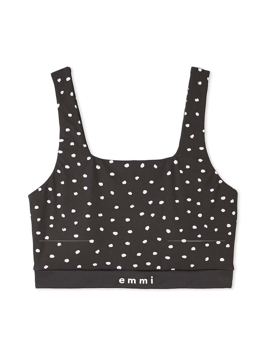 

Emi WELLNESS TRAINING WEAR Эко Горошек Бюстгальтер Черный и Топ, 14WCT244207, Женский, чёрный