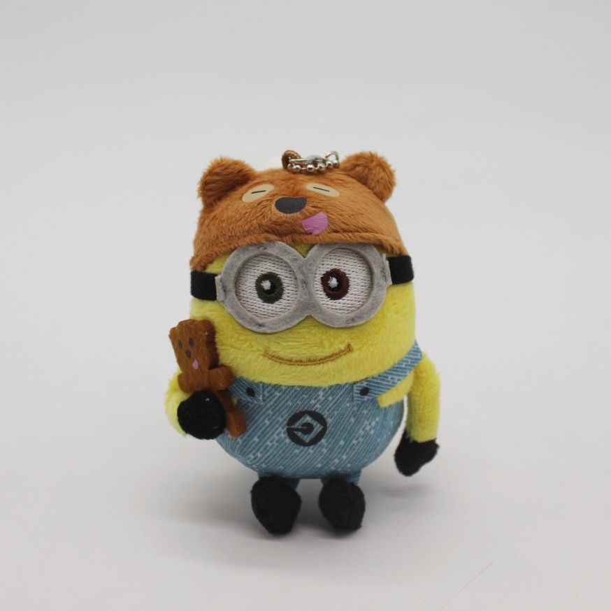 1piece Despicable Me Kevin Bob Minions Doll Keychain Cute Minion Plush Pendant Car Keychain Children's Toy Party Gift