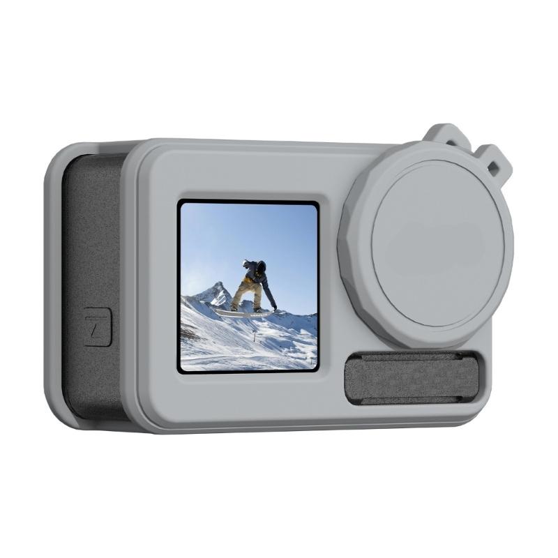 Silicone Protections Kit for Action 5, Includes Camera Cover, Neck Straps, Safety Tethers, and Lens Caps