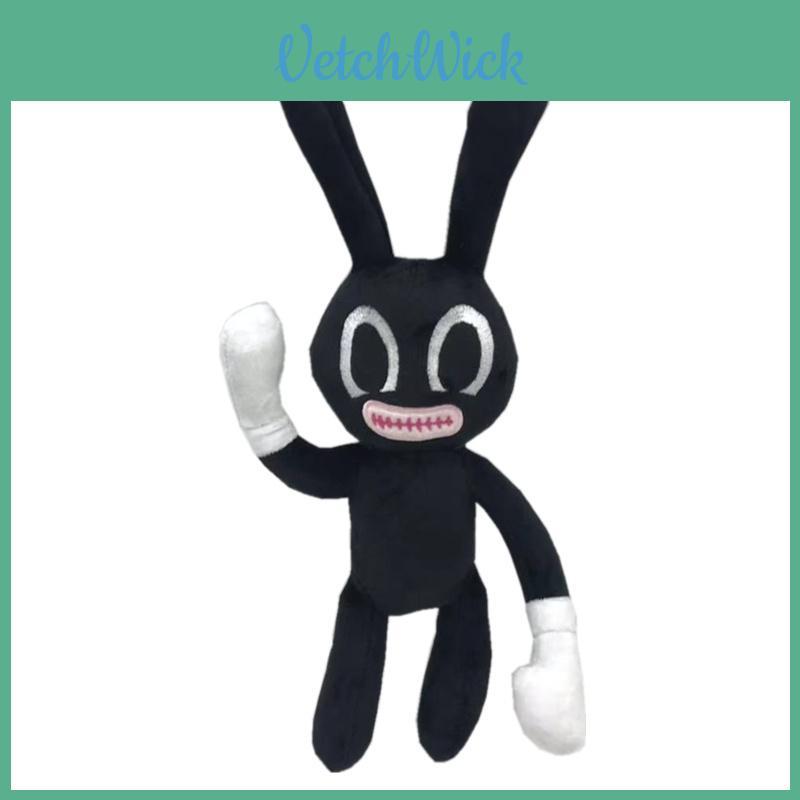 Adorable And Spooky Siren Head Horror Black Bunny Plush Stuffed Doll For Kids