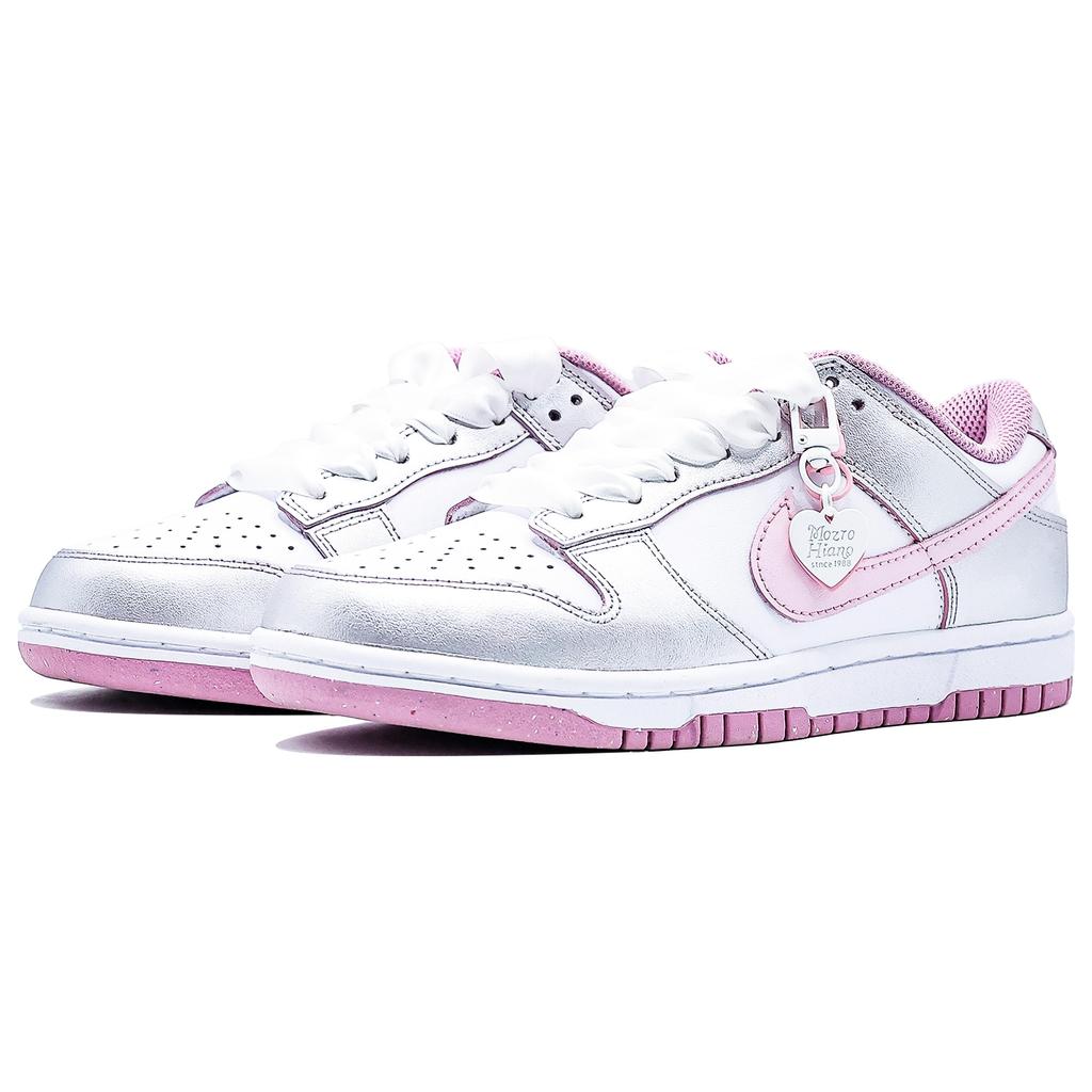 Nike Dunk Wear Resistant And Lightweight Low Top Skateboard Shoes Women's Pink Silver DD1873-112(Team1483-)