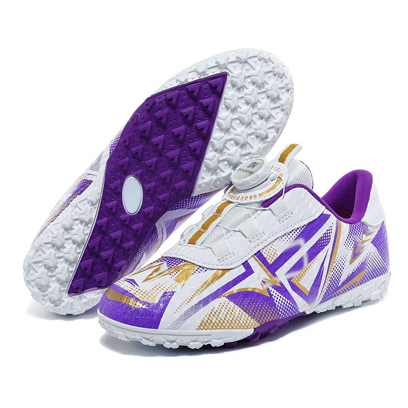 

28-39 Kid s Football Shoes with Rotating Buckle and TF Soccer Shoes for Boys Artificial Turf Soccer Shoes Boys Football Shoes 39
