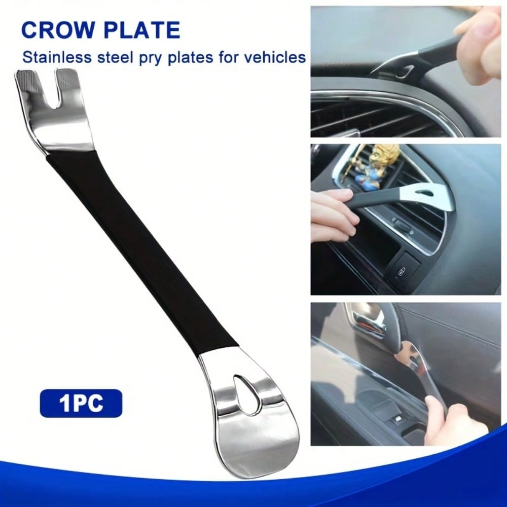 1Pc Stainless Steel Car Trim Removal Tool, Auto Door Panel Dashboard Radio Audio Navigation Installer Pry Tool