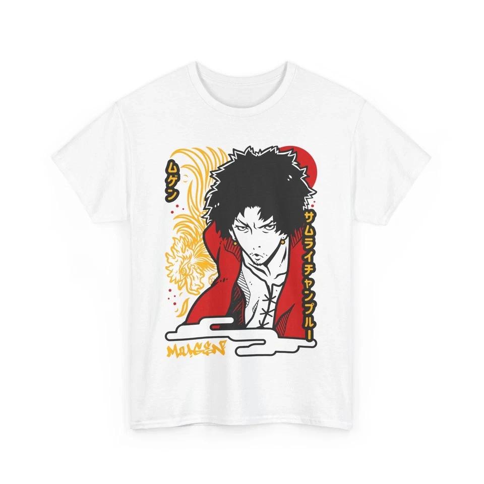Samurai Champloo Mugen Tee Anime Shirt Japanese Kanji Top TShirt White S