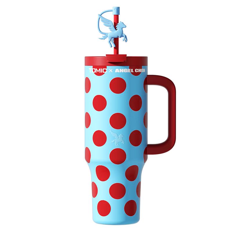 TOMIC Designer Large Insulated Tumbler with Straw