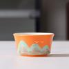 Distant Mountain Hand-Painted Ceramic Tea Cup