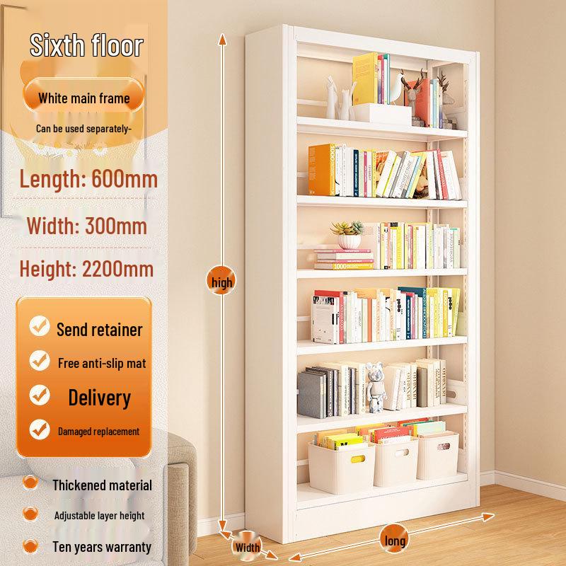 Steel Bookshelf with Whiteboard Doors, Multi-Layer Library Bookcase, Children's Picture Book Rack