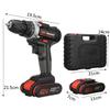 25+1 Torque 1/2pcs LI-ION Battery Dual Speed Brushless Cordless Electric Impact Drill LED Light 190mm*200mm