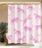 Rosa Leopardenmuster Duschvorhang 160x180cm Wildtiermuster Badezimmer Dekor Elegante Wasserabweisende Vorhänge