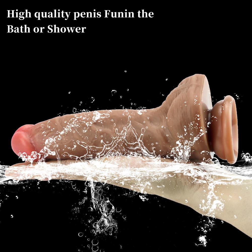 Soft Liquid Silicone Realistic Dildo Skin Feeling Huge Big Penis with Suction Cup Sex Toys for Woman Female Masturbation