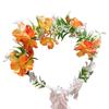 1PC Fairy Wreath Photography Props Headdress Bohemian Style Ribbon Headband Forest Series Headpiece Floral Wreath
