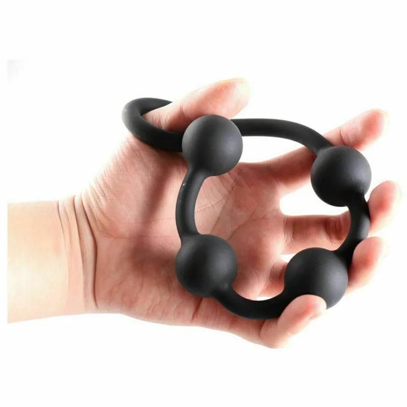 S/M/L Anal Beads Silicone Huge Ball Butt Plug Expander Sex Toys Bondage Dilator Expander G-Spot Stimulate Pull Ring  Toys