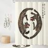Japanese Shower Curtain Sets Funny Tiger Bathroom Curtains Asian Antique Stylish Bathroom Decor 72Wx72H Waterproof Polyester
