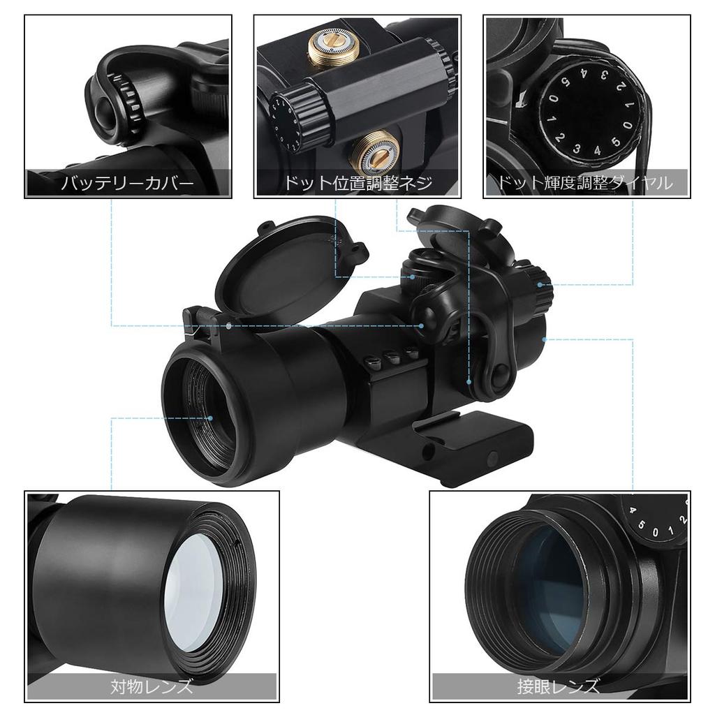 COMP M2 Type Dot Sight, High Mount (Red/Green Illumination)