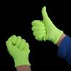 1 Pair Breathable Green Gloves Anti-Slip Neon Glove Work Gloves Fluorescent Gloves  Birthday Decor