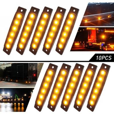 10x Bernstein 6 LED Seitenmarkierungsleuchten für Wohnmobil Auto LKW Anhänger Pickup 12V