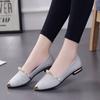 Glossy Flat Single Shoes Pointed Toe Flat Flat Heel Non-slip Comfortable Single Shoes Women's Shoes for Work and Work