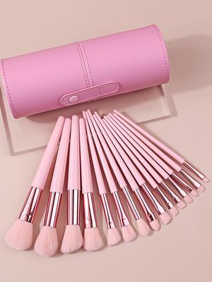 Rosa 15-teiliges High-End Make-up Pinselset Weich und flauschig Professionelles Gesichts-Make-up Pinselset Mit Reise-Wasserdichter Aufbewahrungseimer