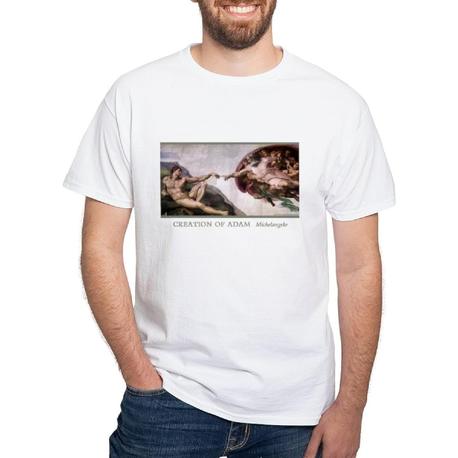 CafePress Creationadamt T Shirt Men s 100% Cotton, Classic Graphic White T-Shirt S