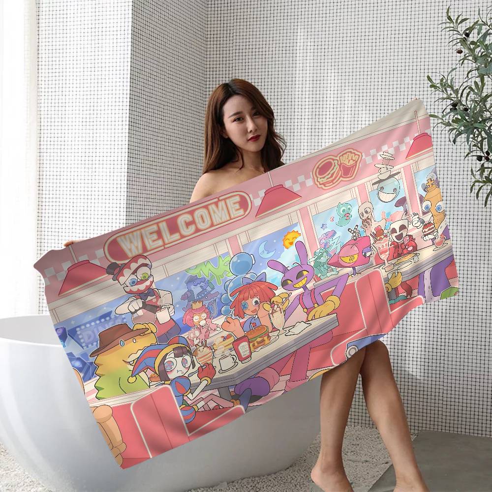 

Popular Animated The A-Amazing D-Digital C-Circus Beach Towel Colorful Bath Towels For Girl Microfiber Quick Dry Sand W30*H60(CM)