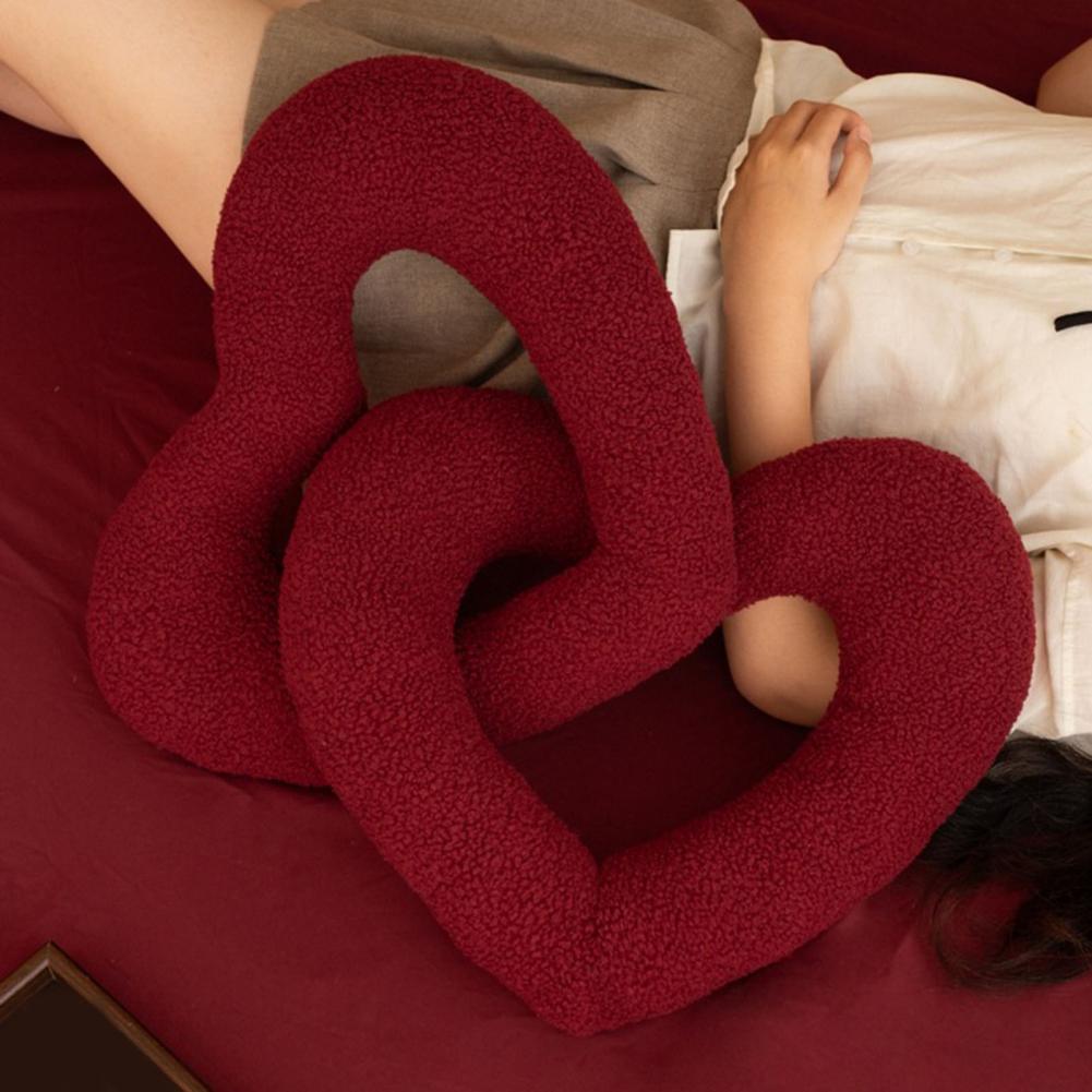 Love Pillow for Bedroom Soft Comfortable Knot Pillow Love Knot Plush Pillow Set for Couples Valentine's Day Gifts