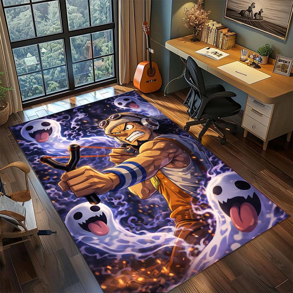 

Classic One Piece Sanji Suit & Cigarette Rug Carpet Large Area Rug Non Slip Washable Floor Mat Gamer Room Bedroom Home Decor 60x90cm