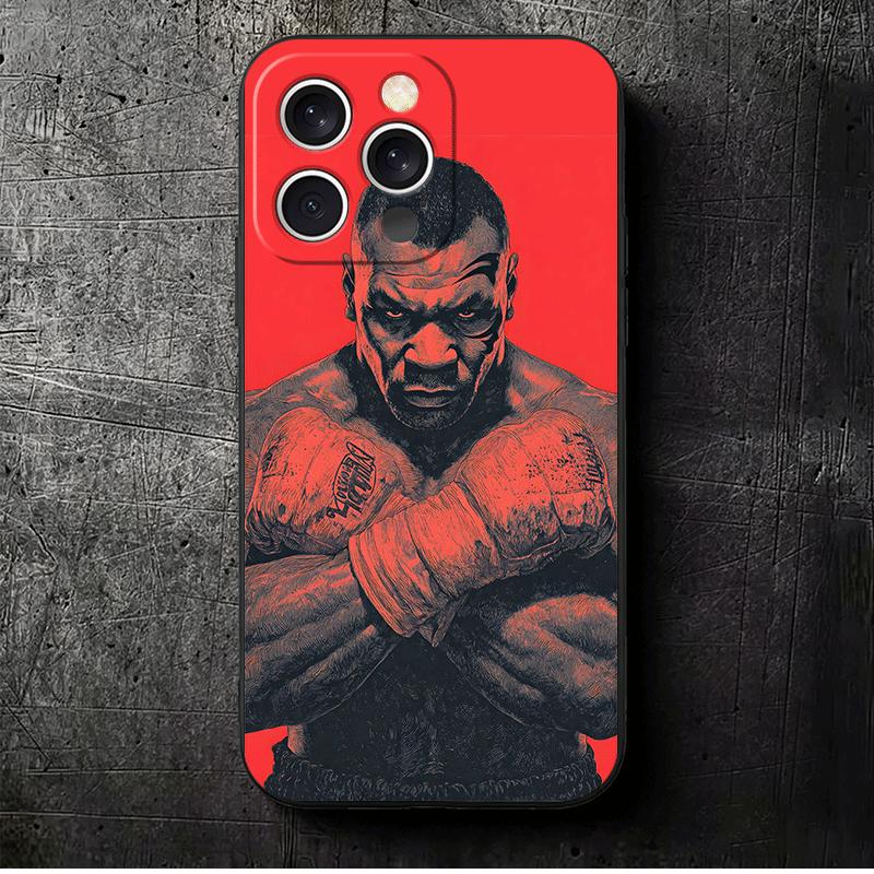 

Майк Тайсон Боксер Мужчина Мягкий Чехол для Телефона для iPhone 16 16E 17 Air 15 Pro Max 14 Plus 13 Mini 11 12 7 Черная Крышка Задняя Панель iPhone 17
