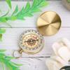 Brass Retro Style Pocket Watch Type Luminous  Compass with Cover for Outdoor Mountaineering