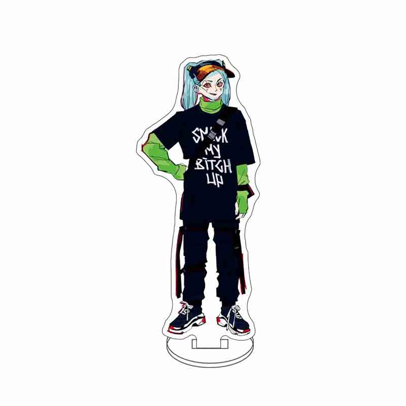 15cm Anime Edgerunners Acrylic Stands Figure Cosplay David Martinez Lucy Rebecca Stand Model Fans Christmas Gifts