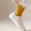 Thin Girls Seamless Any Cut Ice Silk Solid Color Middle Tube Socks Pile Socks Hosiery Women's Socks