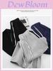 Casual Loose Straight Skirt With Cotton Blend Fabric For Daily Wear