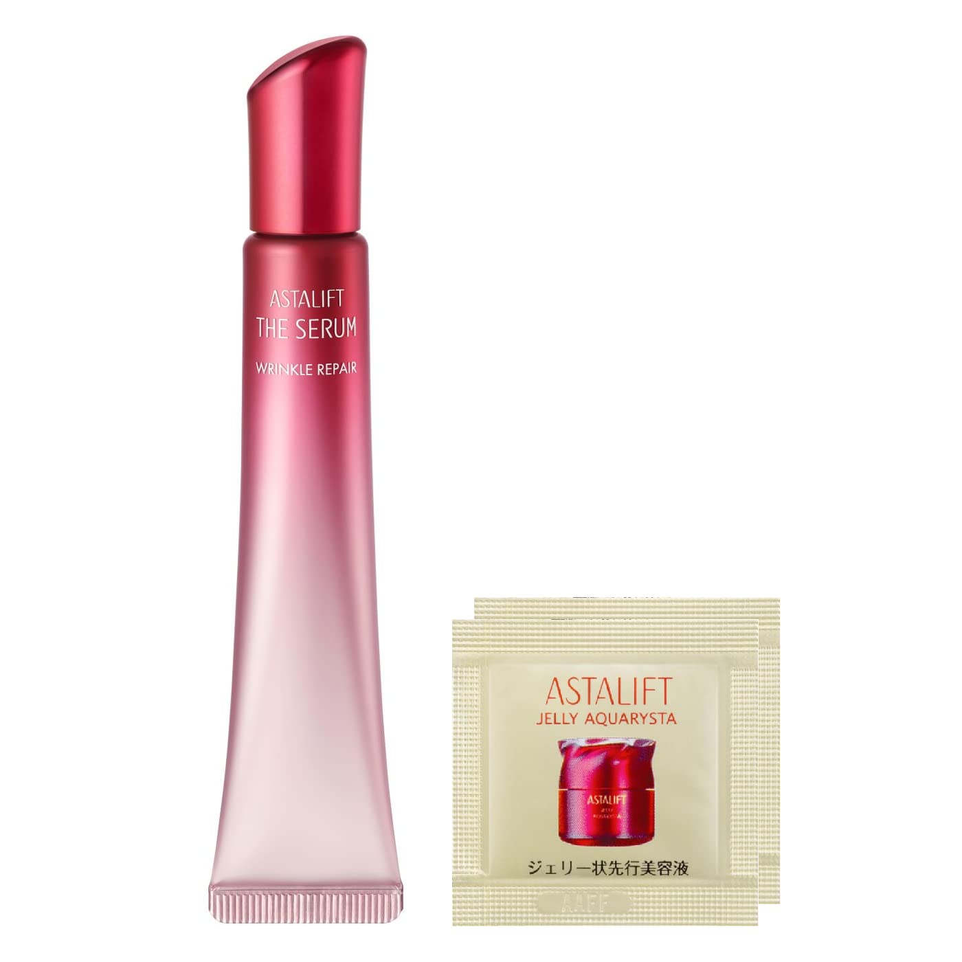 

ASTALIFT Сыворотка The Serum для коррекции морщин Лечебная сыворотка Примерно Хранить Ночной уход с Включает 2 пробных пакетика желе и Крем для век