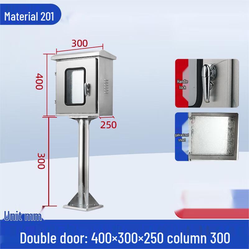 Longchan Outdoor Stainless Steel Double-Door Electrical Enclosure