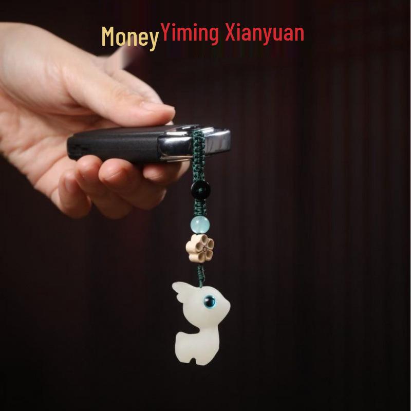 Red Sandalwood Deer Tassel Phone Chain & Keychain Pendant