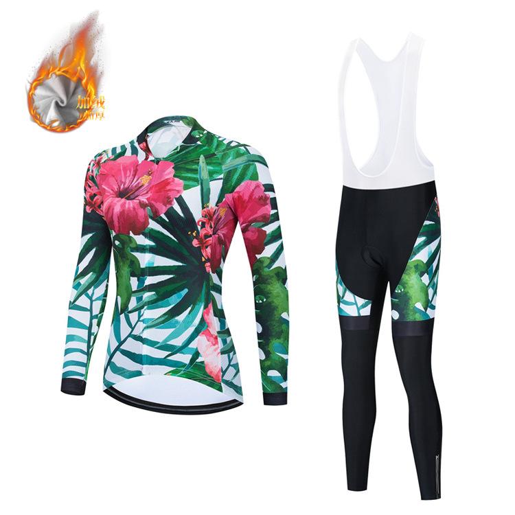2026 Autumn and Winter Fleece Mountain Bike Suit Bicycle Clothes Road Bike Long Sleeve Cycling Suit Equipment