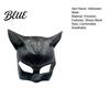 Halloween Cat Woman Mask Catw Mask Black Eye Costume Soft Latex Leather Look Accessory for Masquerade Superhero Cosplay Party Lightweight