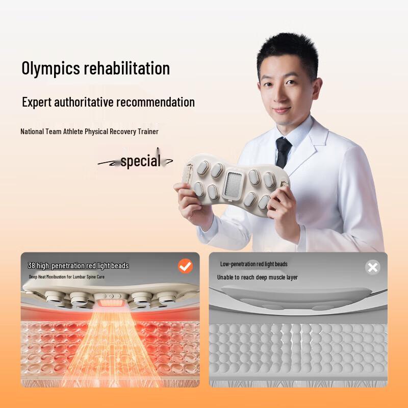 PGG W7 Wireless Heating Waist and Abdomen Massager Belt