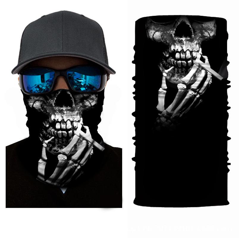 Xunhui Skull Sports Neck Warmer: Seamless Outdoor Cycling Face Mask & Sun Protection Headscarf