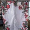 Party Essential Red Berries Pattern 2PCS Christmas Printed Curtains Luxurious Style Xmas Ball Holiday Windowcurtain