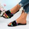 Women's Slipper Women's Summer Wear New Fashion Versatile Sequined Flat Peep-Toe Beach Sandals