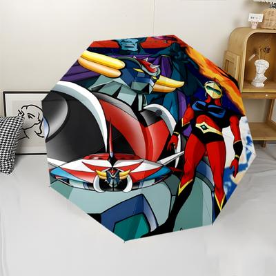 1pc UFO Robot Grendizer2 Umbrella, Sun Protection, And UV Shielding. It Has Eight Sturdy Ribs for Outdoor Use And Perfect Gift