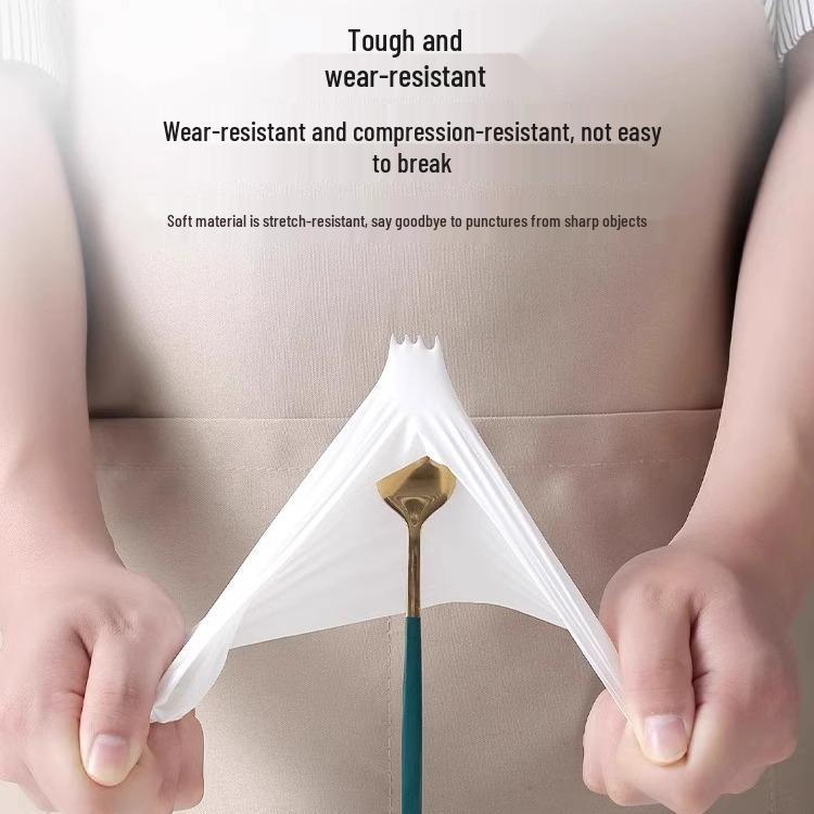 Durable Thickened Nitrile Gloves - Food Grade, Waterproof, Oil & Wear Resistant, Extended for Catering & Kitchen Use